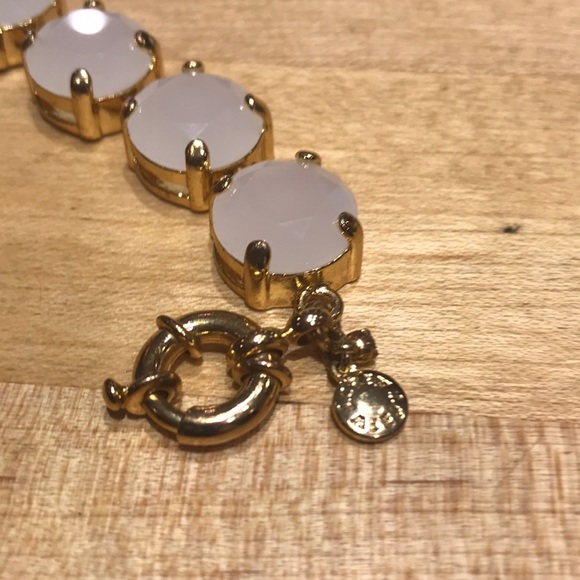 J. Crew gold & white beveled jewel clasp bracelet - Picture 6 of 13